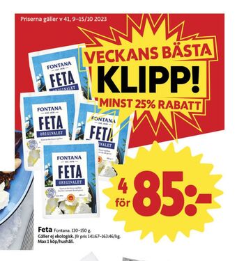 ICA Nära Fontana fetaost erbjuda