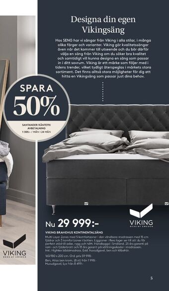 Seng Viking beds of sweden sängar erbjuda