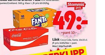 ICA Supermarket Coca cola läskedryck erbjuda