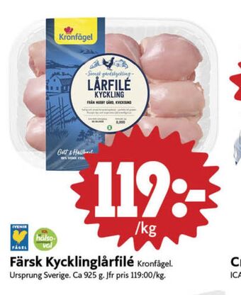 ICA Nära Kronfågel kycklinglårfile erbjuda