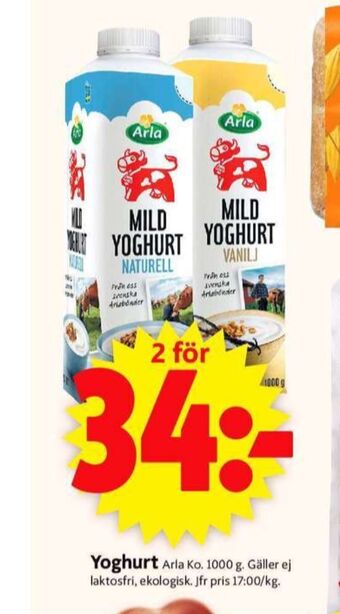 ICA Supermarket Arla yoghurt erbjuda