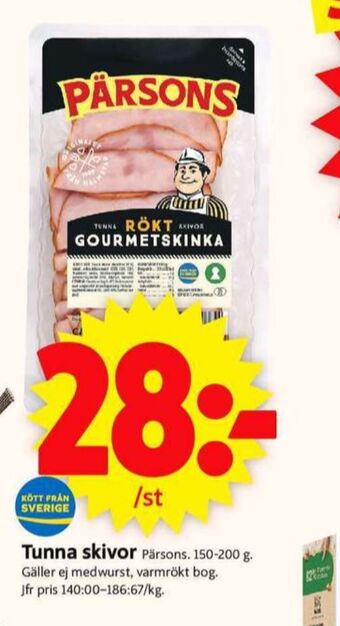 ICA Supermarket Pärsons skinka erbjuda