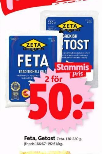 ICA Supermarket Zeta fetaost erbjuda