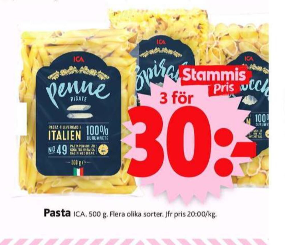 Ica pasta sorterad erbjudande hos ICA Supermarket
