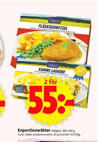 ICA Supermarket Dafgårds färdigrätter erbjuda