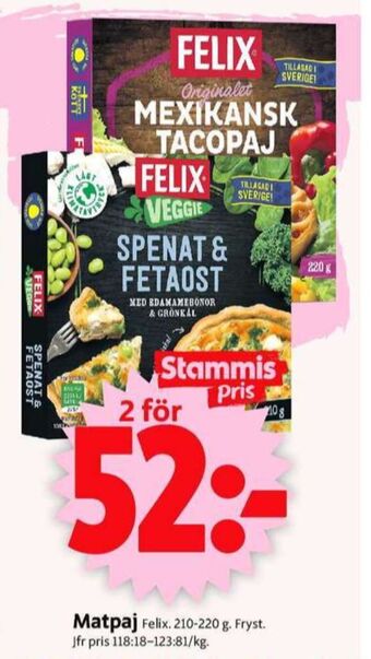 ICA Supermarket Felix matpajer erbjuda