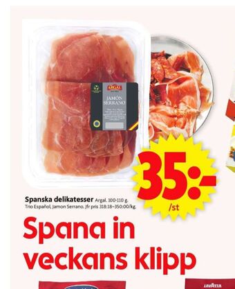 ICA Supermarket Argal serranoskinka erbjuda