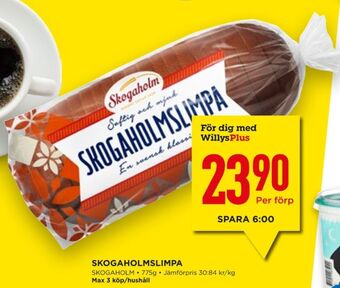 Willys Hemma Skogaholmslimpa erbjuda
