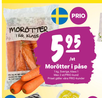 City Gross Morötter i påse erbjuda