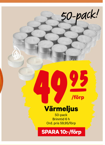 City Gross Värmeljus erbjuda