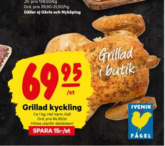City Gross Grillad kyckling erbjuda
