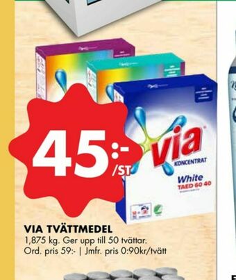 ÖoB Via Tvättmedel pulver erbjuda