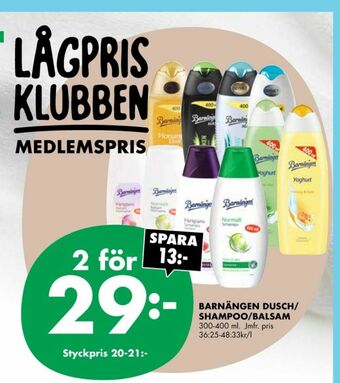 ÖoB Barnängen Balsam erbjuda