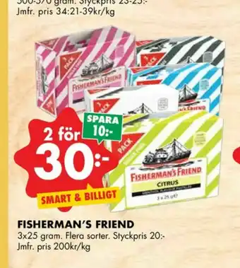 ÖoB Fishermans Friend Halstabletter erbjuda