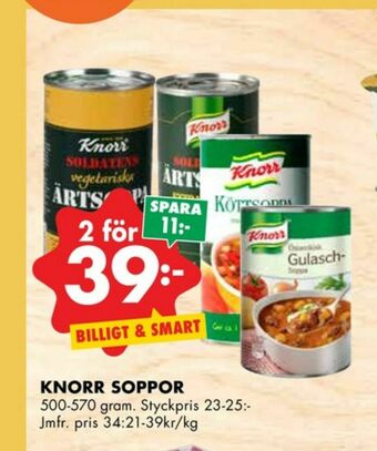 ÖoB Knorr Soppor erbjuda