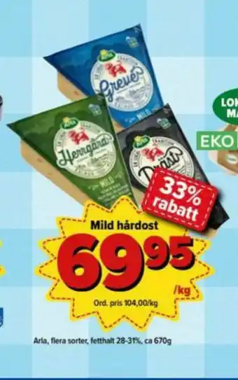 Östenssons Arla Prästost erbjuda
