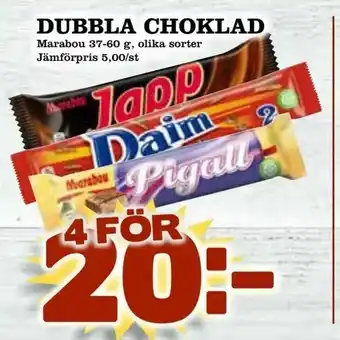 Bonum Matmarknad Dubbla choklad erbjuda