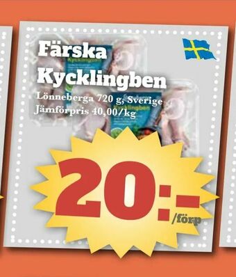 Bonum Matmarknad Färska Kycklingben erbjuda