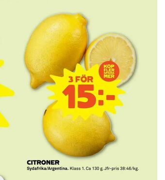 Coop Forum Citroner erbjuda