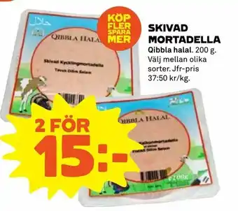 Skivad mortadella