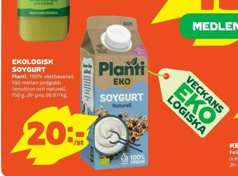 Coop Daglivs Ekologisk soygurt erbjuda