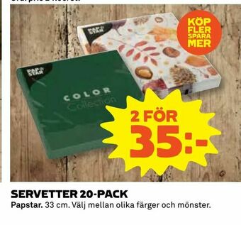 Coop Daglivs Servetter 20-pack erbjuda