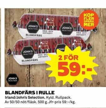 Coop Daglivs Blandfärs i rulle erbjuda