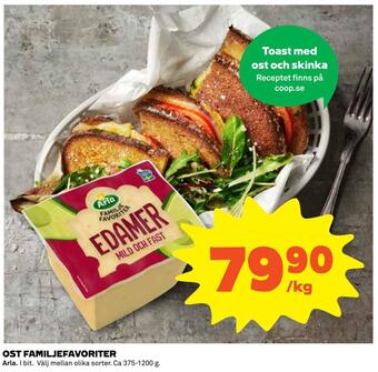 Coop Konsum Ost familjefavoriter erbjuda