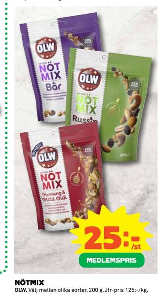 Coop Daglivs Nötmix erbjuda