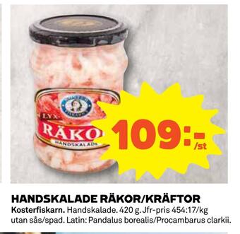 Handskalade räkor/kräftor