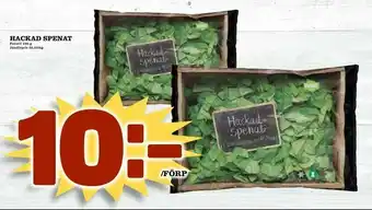 Din Mat Hackad spenat erbjuda