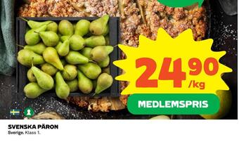Coop Daglivs Svenska päron erbjuda