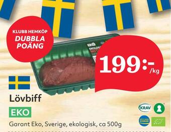 Hemköp Lövbiff erbjuda