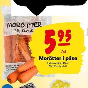 minmatbutik Morötter i påse erbjuda