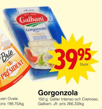 Matöppet Gorgonzola erbjuda