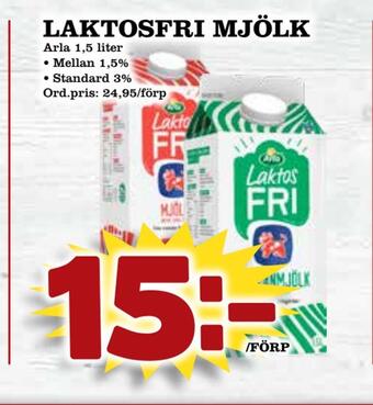 Supergrossen Laktosfri mjölk erbjuda