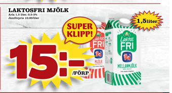 Nya Pulsen Laktosfri mjölk erbjuda