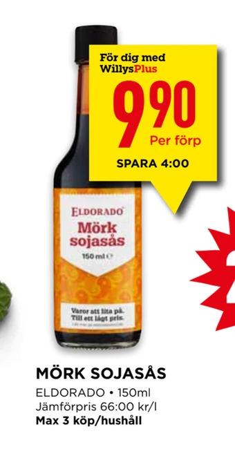 Willys Mörk sojasås erbjuda