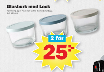 Pekås Glasburk med lock erbjuda