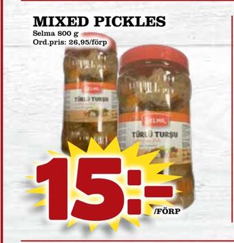 Supergrossen Mixed pickles erbjuda