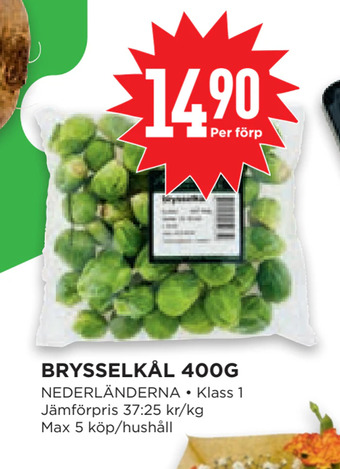 Willys Hemma Brysselkål 400g erbjuda