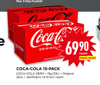 Willys Coca-cola 15-pack erbjuda
