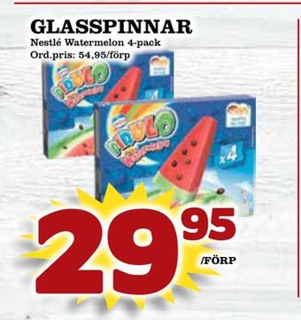 Supergrossen Glasspinnar erbjuda