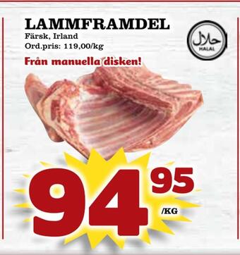 Supergrossen Lammframdel erbjuda