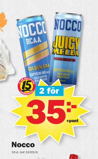 Pekås Nocco erbjuda