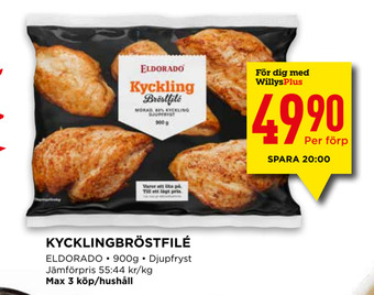 Willys Kycklingbröstfilé erbjuda