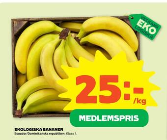 Coop Forum Ekologiska bananer erbjuda