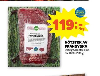 Coop Forum Nötstek av fransyska erbjuda