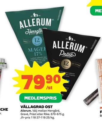 Coop Forum Vällagrad ost erbjuda