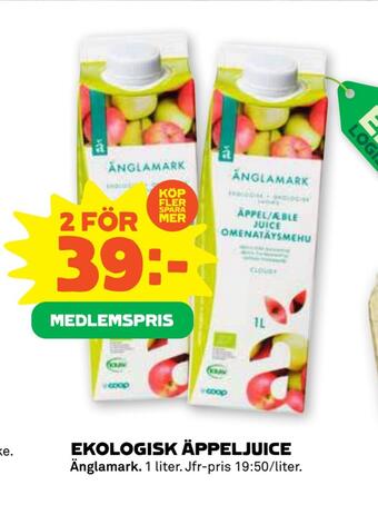 Ekologisk äppeljuice